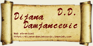 Dijana Damjančević vizit kartica